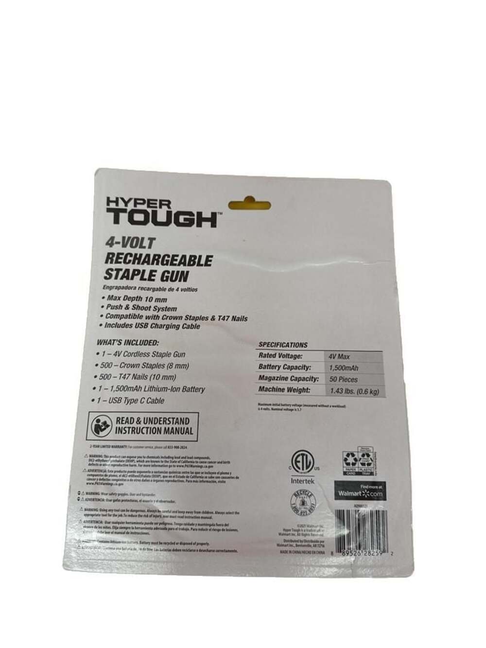 Hyper Tough 4-Volt Lithium-Ion Cordless Rechargeable Staple Gun - Picture 4 of 6